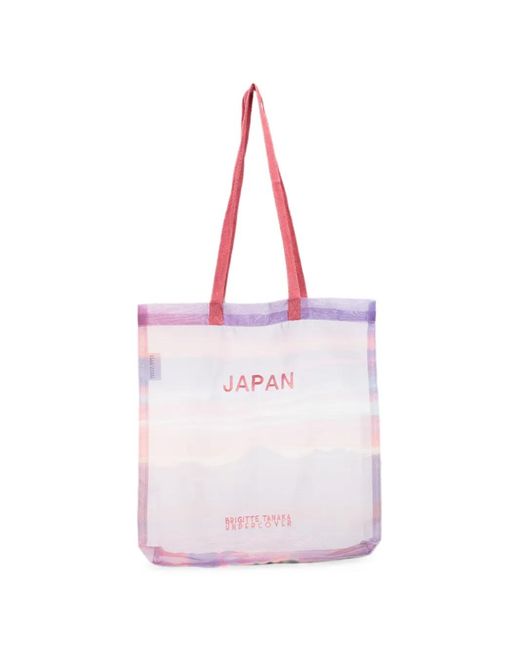 Undercover Pink Graphic-Print Sheer Tote Bag