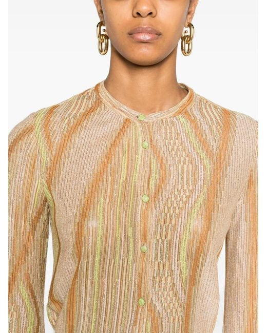 Forte_forte Natural Forte_forte Lurex Jacquard Jersey Shirt