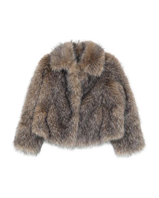 Abrigo Con Cuello Maje de color Brown