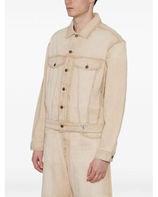 Guess Natural Buttoned Denim Jacket for men