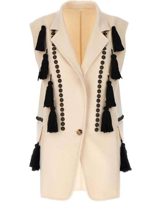 'Arco' chaleco Max Mara de color Natural