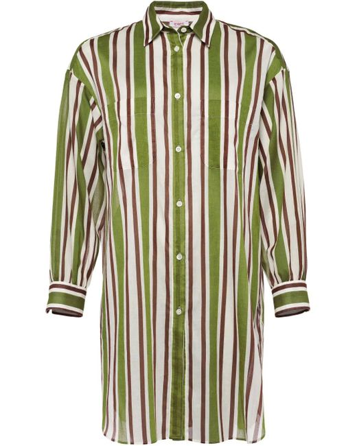 Eres Green Season Striped Shirt