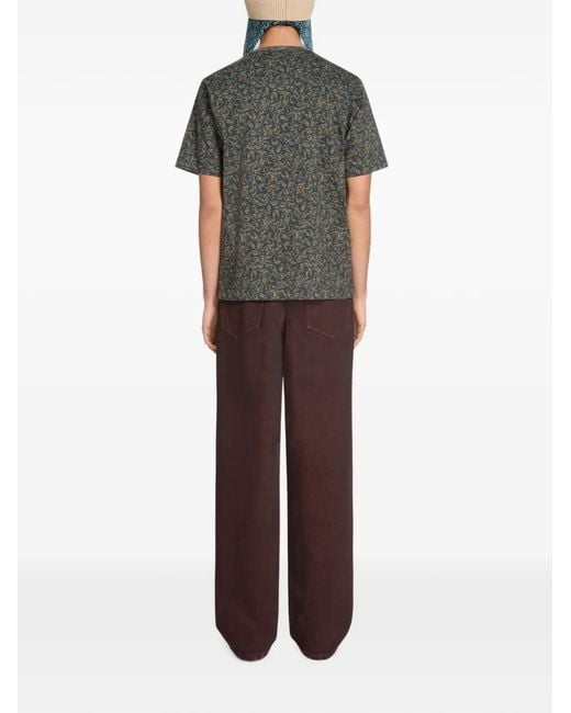 Dries Van Noten Gray Regular Fit Cotton T-Shirt for men