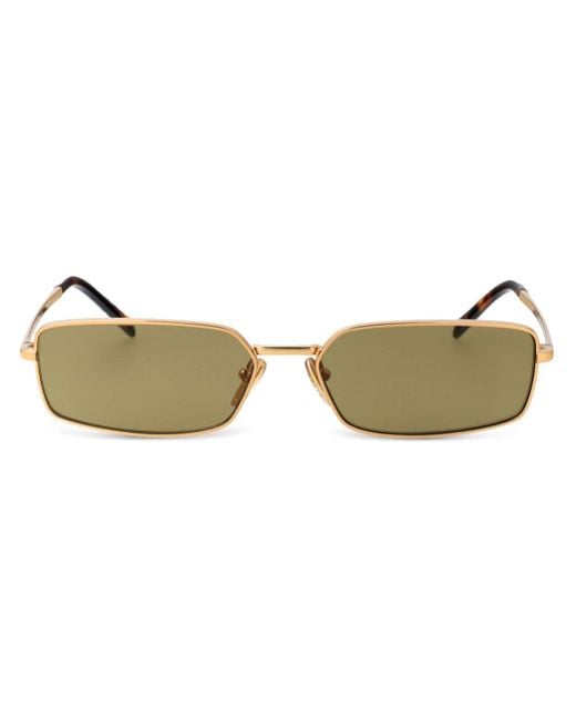 Prada Metallic Rectangle-Frame Sunglasses