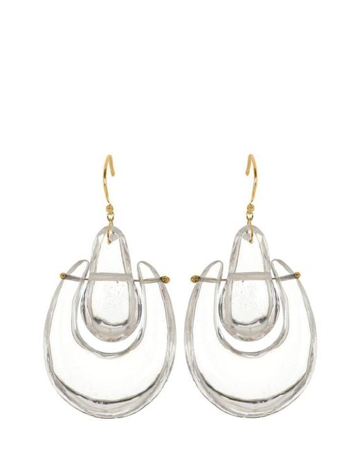Ten Thousand Things White 18kt Yellow Gold Large O'keeffe Crystal Earrings