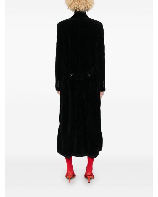 Uma Wang Black Velour Coat