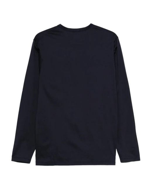 C P Company Blue Logo-Patch Sweater for men