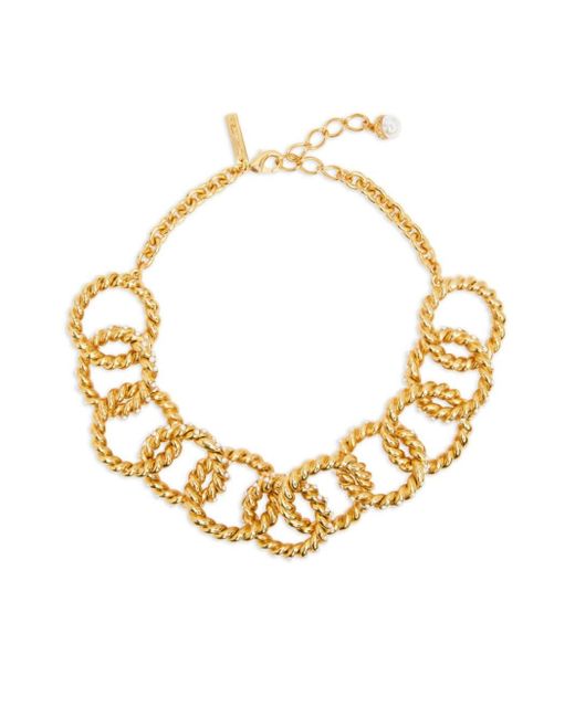 Oscar de la Renta Metallic Pearl-embellished Rope-style Necklace