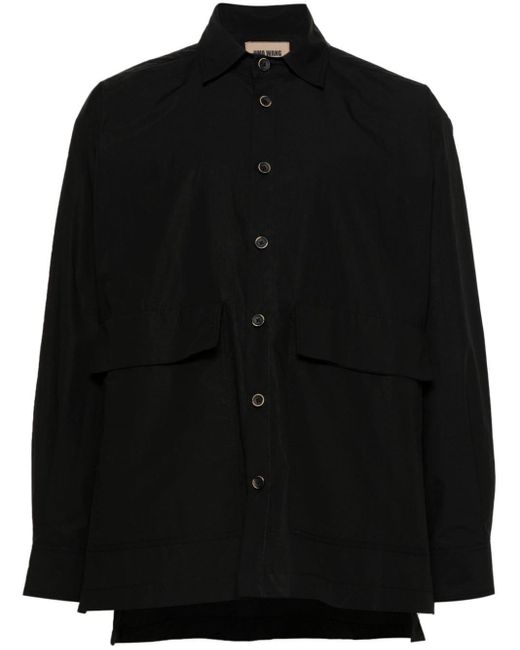 Uma Wang Hemd aus Popeline in Black für Herren