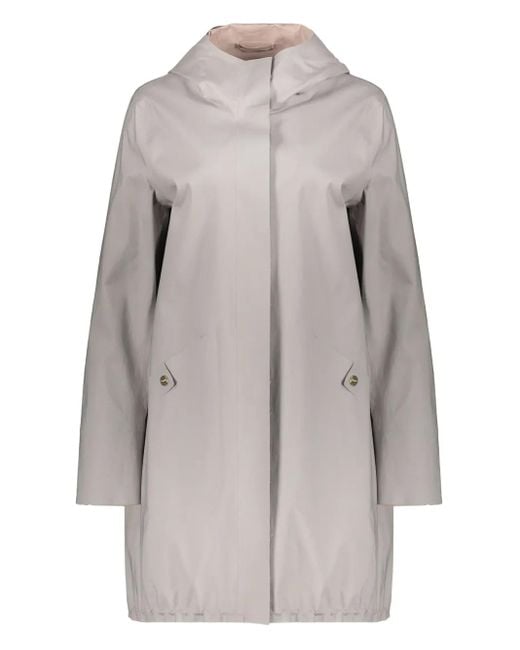 Herno Gray Hooded Drawstring Parka