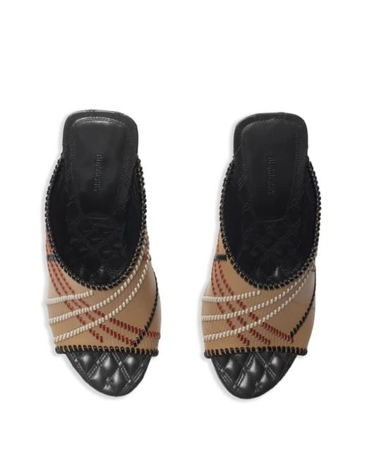 Burberry Brown Cabana Mules