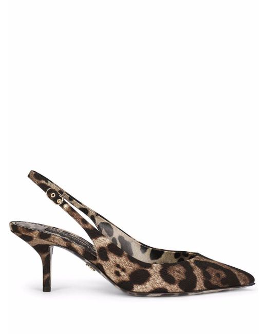 Zapatos de tacón con estampado de leopardo Dolce & Gabbana de color Marrón  - Lyst
