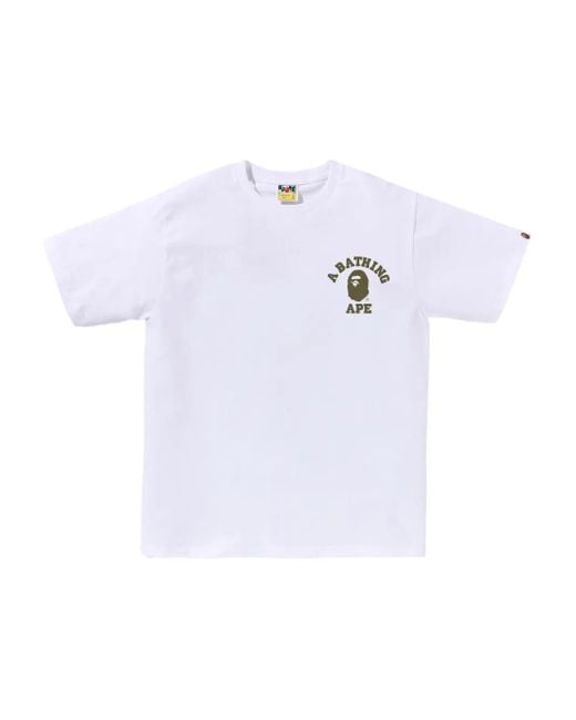 A Bathing Ape White Ape-Head Logo T-Shirt for men