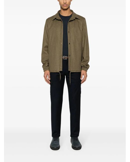 Herno Green Padded Shirt Jacket for men