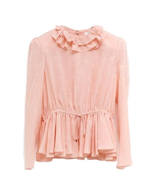 Chloé Pink Ruffled Blouse