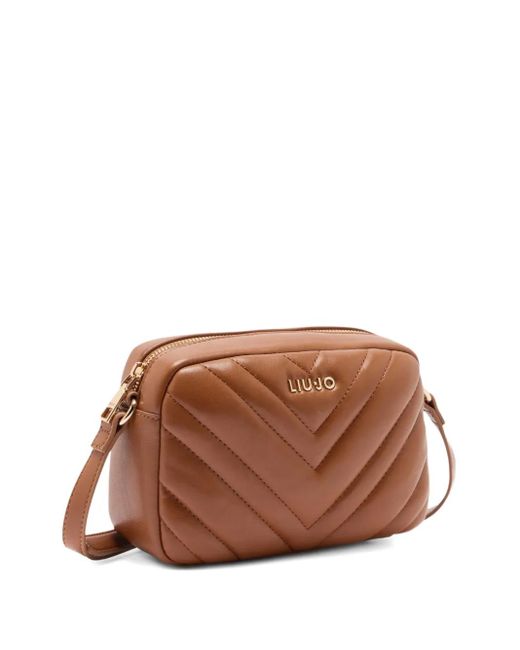 Liu Jo Brown Small Quilted Cross Body Bag