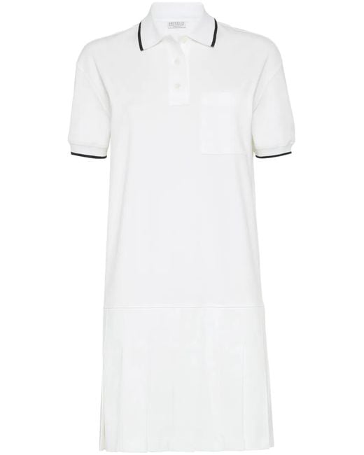 Brunello Cucinelli White Tennis-style Mini Dress