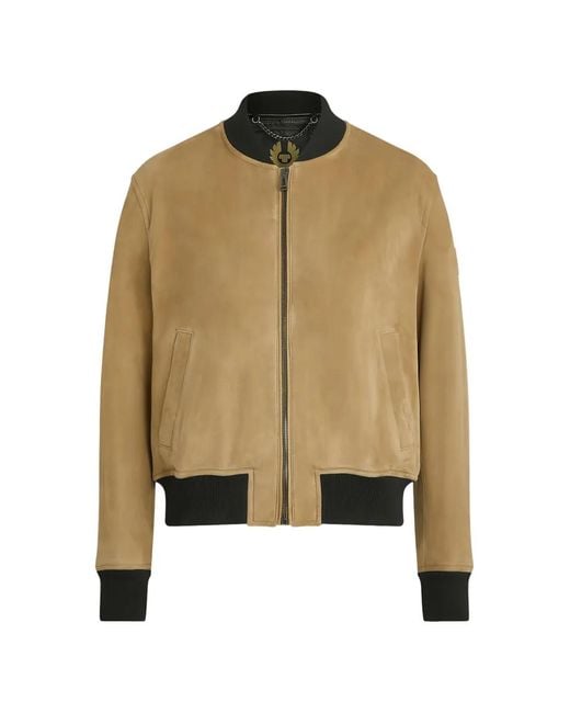 Belstaff Natural Zip Fastening Bomber Jacket