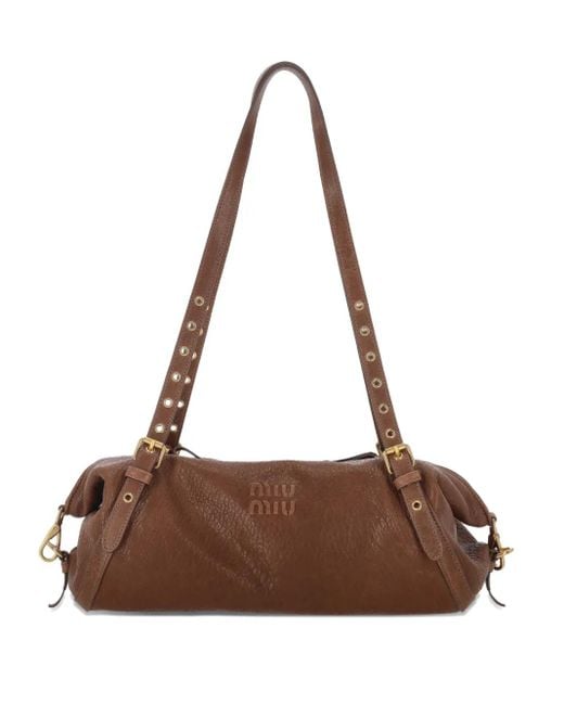 Miu Miu Brown Handtasche mit Ösen