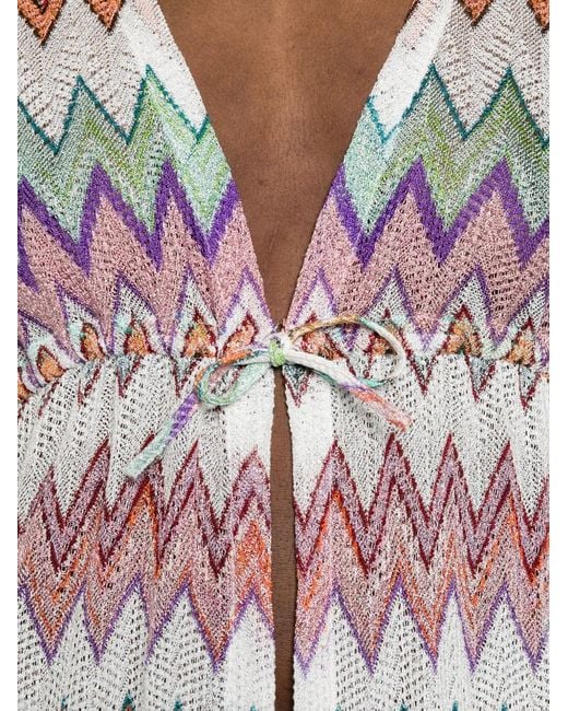 Missoni White Zigzag Beach Cover-Up