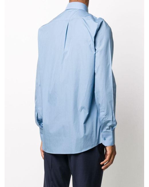 Camisa con botones de manga larga Dolce \u0026 Gabbana de Algodón de color Azul  para hombre - Lyst