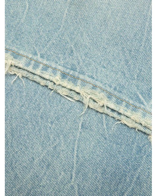 Purple Brand Blue Dust Bowl Distressed Shorts for men