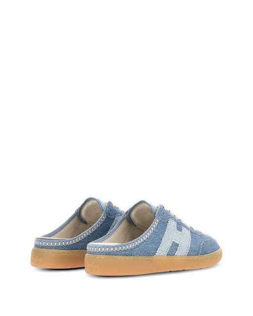 Hogan Blue Logo-Appliqué Sneakers