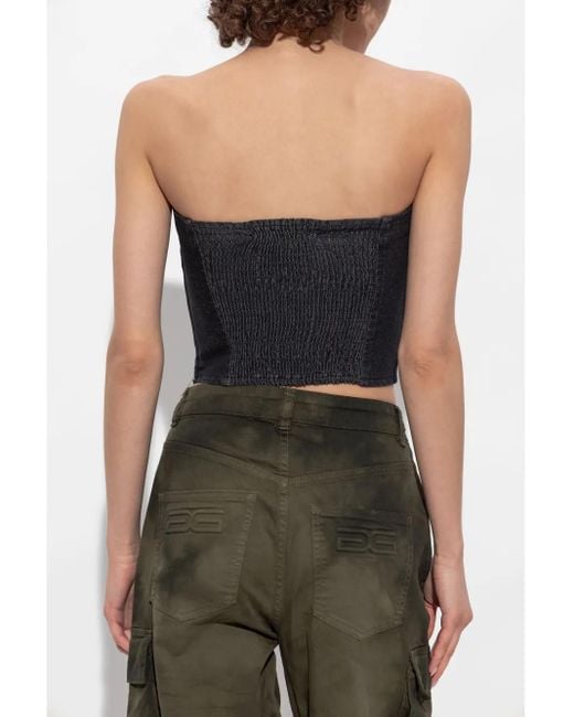 Gestuz Black ZorahGZ Cropped-Top