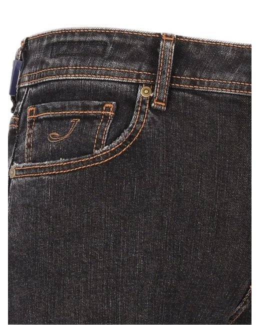 Jacob Cohen Black Bard Slim-Fit Jeans for men