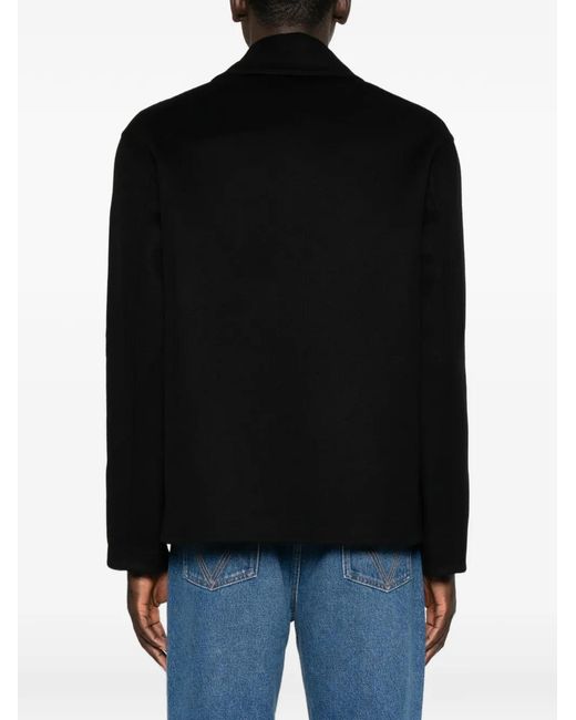Loewe Black Leather-Patch Jacket for men