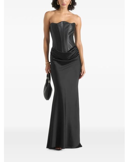 Manière De Voir Black Corina Maxi Dress