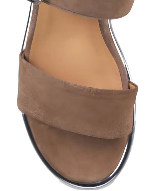 Ron White Brown Elaria Buckle Suede Sandals