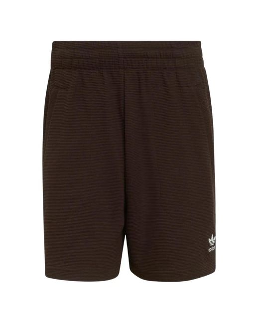 Adidas Black Trefoil Waffle Shorts for men