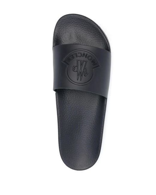 Moncler Blue Basile Slides for men