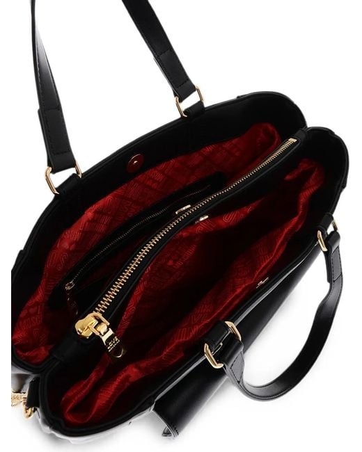 Moschino Black Logo-Plaque Tote Bag