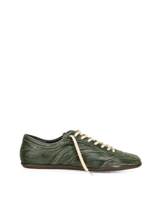 NAMACHEKO Green Osterly Leather Sneakers for men