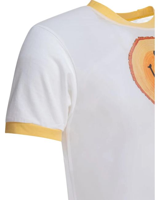 Kapital White Smiley-Face Crew-Neck T-Shirt for men