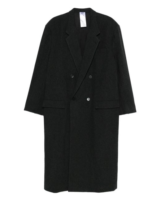 Magliano Black Double-Breasted Wool Coat