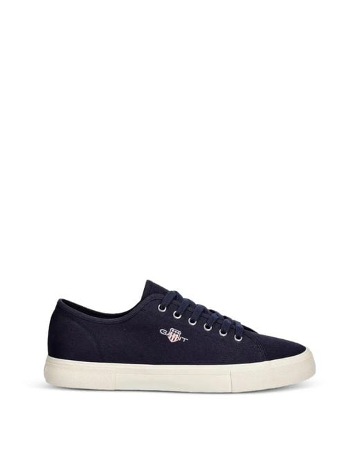 Gant Blue Logo-Embroidered Sneakers for men
