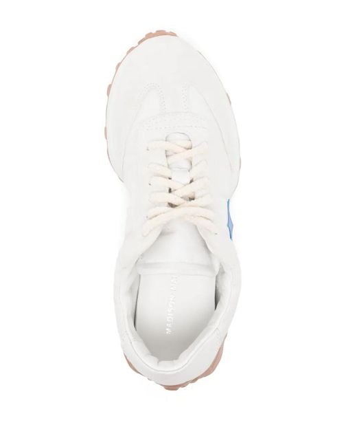Madison Maison White Star Suede-Trimmed Sneakers