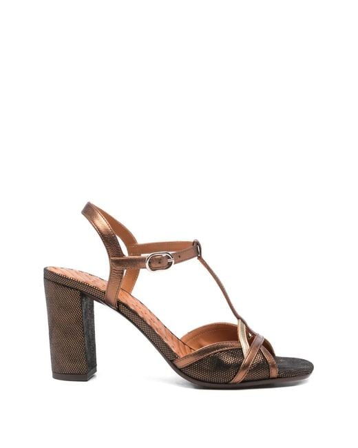 Chie Mihara Brown Bejo T-Strap Leather Sandals