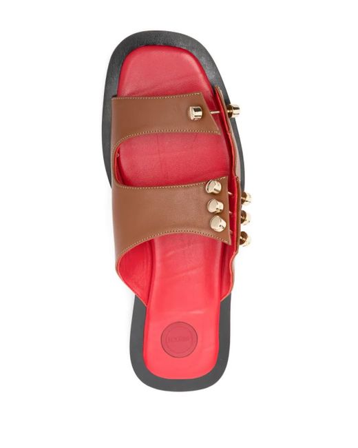 HARDOT Brown Move On Leather Sandals