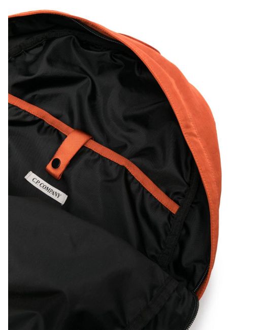 C P Company Orange Nylon B Lens-detail Backpack for men