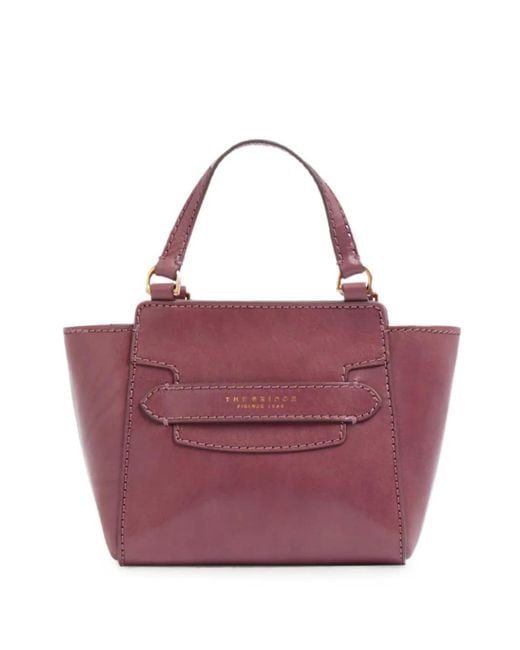 The Bridge Purple Leather Tote Bag