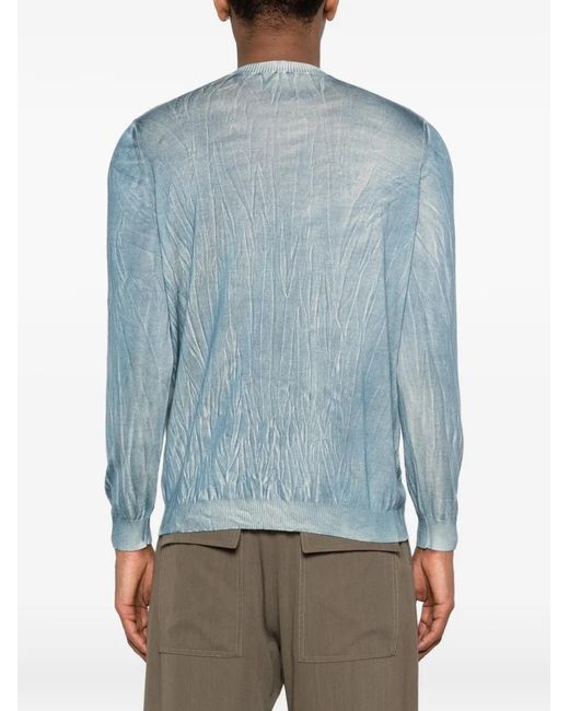 Avant Toi Blue Textured Knitwear for men