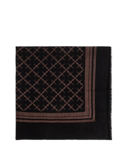 By Malene Birger Black Cornelis Patterned Scarf