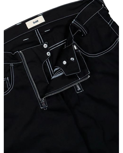 GmbH White Cyrus Double-Zip Wide-Leg Jeans for men