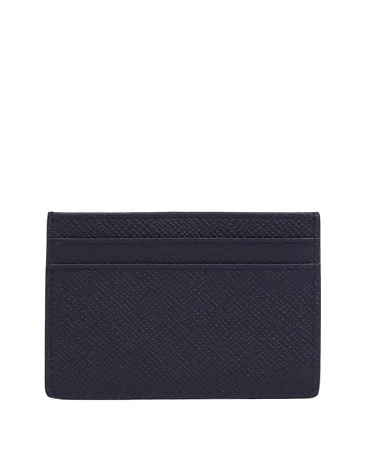 Smythson Blue Panama Flat Cardholder
