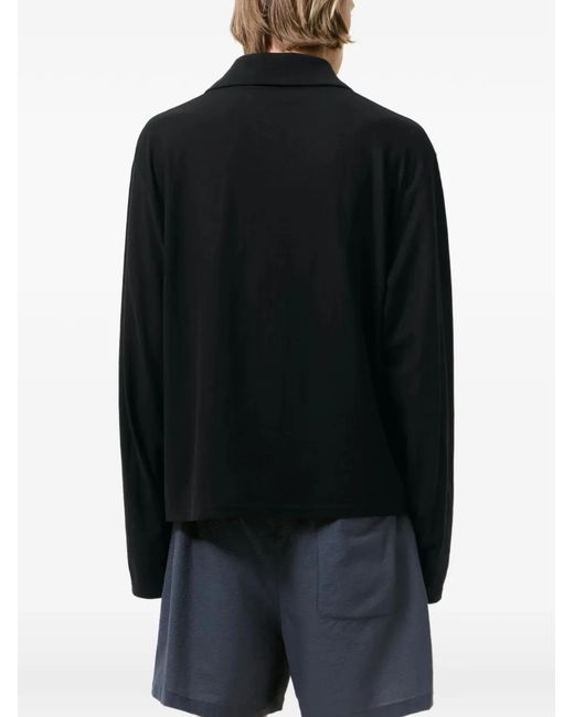 Our Legacy Rugby Long-Sleeve Polo Shirt in Black for Men | Lyst