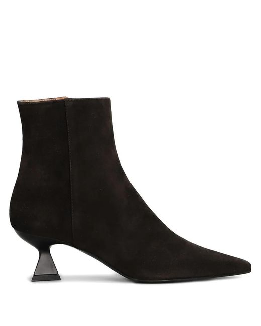 Roberto Festa Black Jina Pointed-Toe Sculpted-Heel Boots